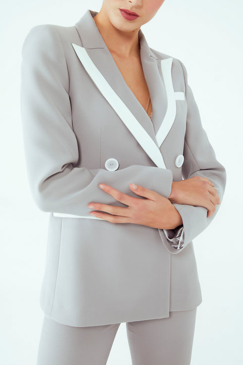 JACKET WITH STRIPE DETAIL - Barrus London